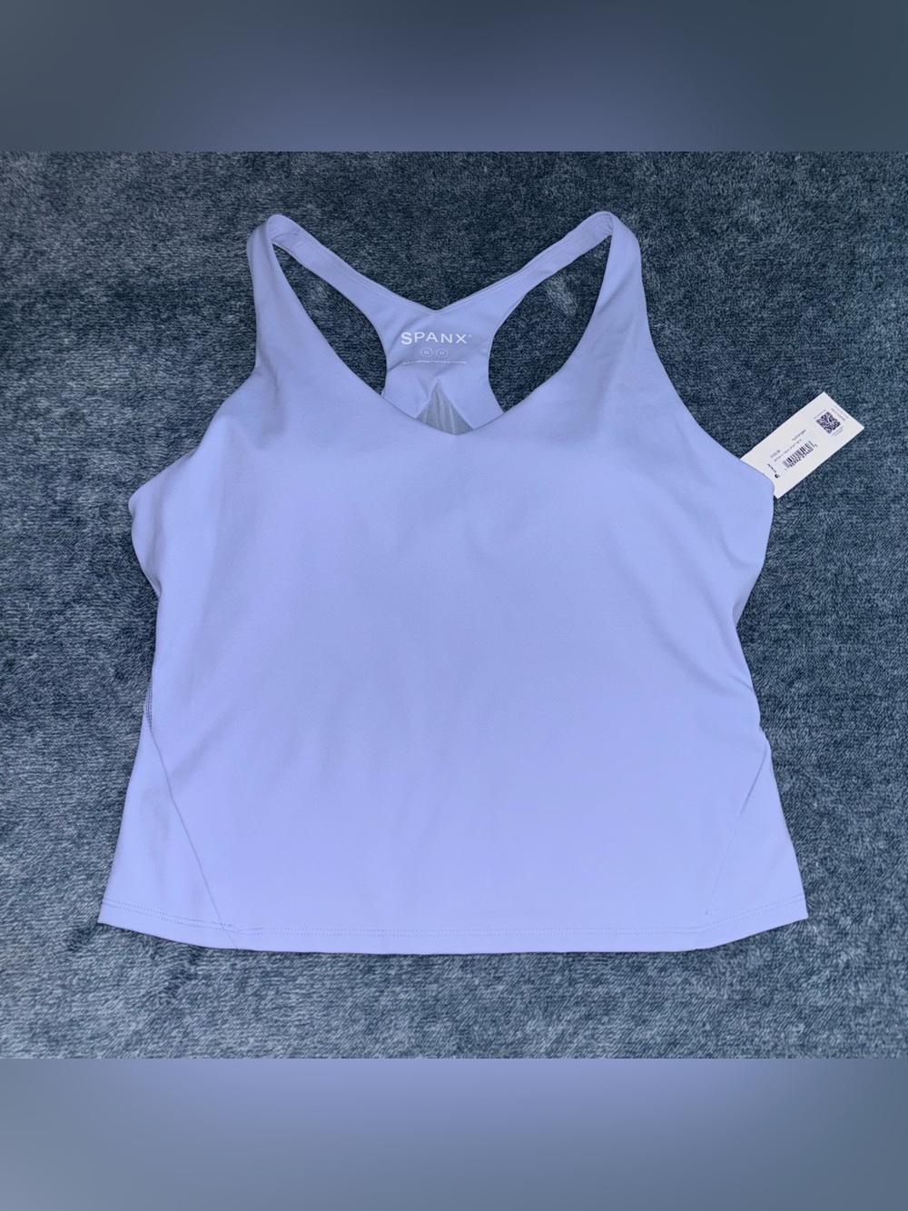 NWT Spanx V-Neck Shelf Tank in Hydrangea Size Medium